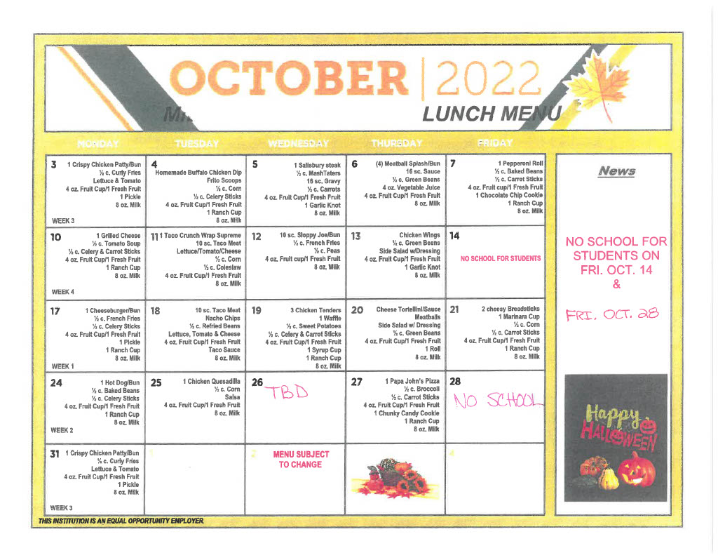 Lunch Menu